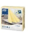 Serviette Airlaid 39 cm x 39 cm 1-lagig 1/4 Falz champagner Tork LinStyle