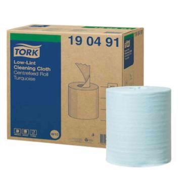 491071 Reinigungstuchrolle 30 cm x 16,5 cm x 60 m 1-lagig 200 Blatt blau W10 Tork Prem – Bild 1