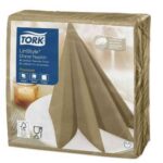 Serviette Airlaid 39 cm x 39 cm 1-lagig 1/4 Falz biscuit Tork LinStyle