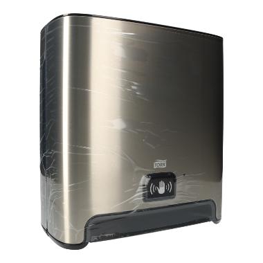 492621 Sensor-Handtuchspender Rolle 20,4 x 34,5 x 37,3 cm silber H1 Tork Matic – Bild 1