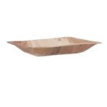 Palmblatt Teller 12 cm x 17 cm x 2 cm braun