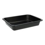 PP-Menüschale 227 mm x 178 mm x 40 mm ungeteilt schwarz 1161 ml