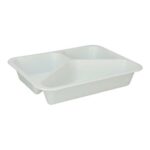 PP-Menüschale 227 mm x 178 mm x 40 mm 3-geteilt weiss 400+300+200 ml