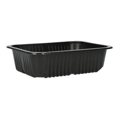 503013 PP-Schale (mit Rippen) 187 mm x 137 mm x 50 mm ungeteilt schwarz 850 ml – Bild 1