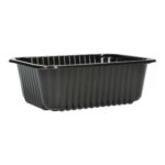 PP-Schale 187 mm x 137 mm x 63 mm ungeteilt schwarz 971 ml