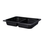 PP-Menüschale 227 mm x 178 mm x 50 mm 2-geteilt weiss 650+550 ml