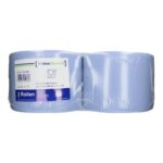 Putztuchrolle recycelt 22 cm x 34 cm x 170 m 3-lagig 500 Blatt blau PrimeSource
