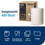 Vliesstoff Rolle 32 cm x 38 cm x 152 m 1lg 450 Bl weiss W1,W2,W3 TorkPremium
