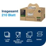 Vliesstofftuch 41,5 cm x 35,5 cm 1-lagig grau W7 Tork Premium