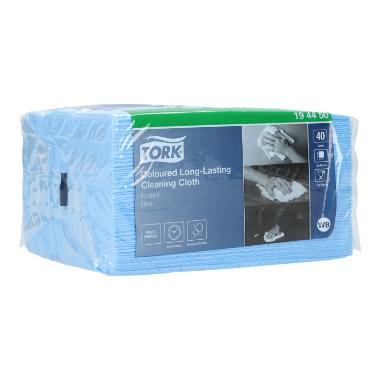 51248 Reinigungstuch 30 cm x 38 cm 1-lagig W8 Tork Premium blau – Bild 1