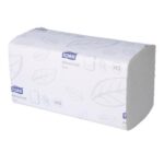 Falthandtücher recycelt 23 cm x 23 cm 2-lagig Zickzack weiss H3 Tork Advanced