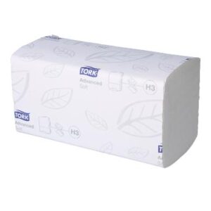 Falthandtücher recycelt 23 cm x 23 cm 2-lagig Zickzack weiss H3 Tork Advanced