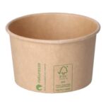 Eisbecher Pappe-PLA Ø 85 mm x 52 mm 150 ml braun