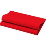 Serviette Bio Dunisoft 40 cm x 40 cm 1-lagig 1/4 Falz rot.
