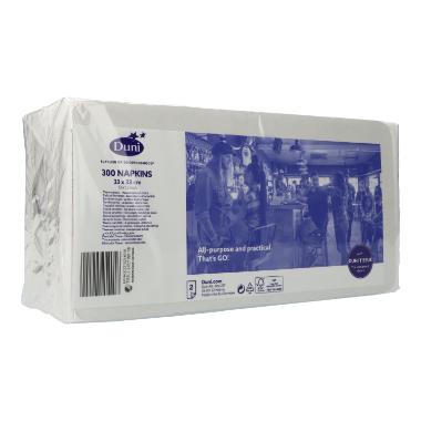 55637 Serviette 33 cm x 33 cm 2-lagig 1/8 Buchfalz weiss – Bild 1