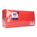 Serviette 33 cm x 33 cm 3-lagig 1/4 Falz rot