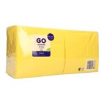 Serviette 33 cm x 33 cm 3-lagig 1/4 Falz gelb