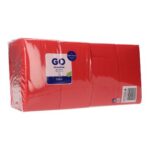 Serviette 33 cm x 33 cm 3-lagig 1/8 Falz rot