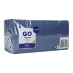 Serviette 24 cm x 24 cm 3-lagig 1/4 Falz dunkblau