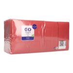 Serviette 33 cm x 33 cm 3-lagig 1/8 Falz bordeaux