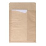 Bestecktasche Sacchetto Snack 14,3 cm x 21cm braun + Serviette 2-lagig weiss