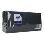 Serviette 33 cm x 33 cm 3-lagig 1/4 Falz schwarz