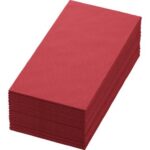 Serviette Bio Dunisoft 40 cm x 40 cm 1-lagig 1/8 Falz Bordeaux
