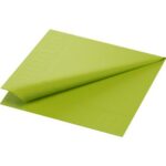 Serviette Bio 33 cm x 33 cm 3-lagig 1/4 Falz kiwi