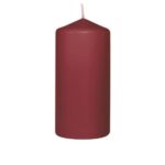 Stumpenkerze 130 mm x Ø 60 mm bordeaux 40Std