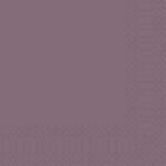 Serviette 33 cm x 33 cm 3-lagig 1/4 Falz plum