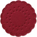 Tassentropfdeckchen Ø 7,5 cm 8-lagig bordeaux