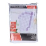 Geschirrtuch 50 cm x 70 cm weiss-blau Halbleinen