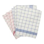 Geschirrtuch 50 cm x 70 cm rot-weiss blau-weiss Baumwolle