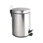 Abfallbehälter Ø 22 cm x 36 cm 12L silber mit Pedal
