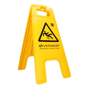 60077 Warnschild Aufsteller 27,5 cm x 3,5 cm x 56,5cm gelb Rutschgefahr – Bild 1