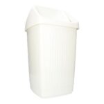 Abfallbehälter 30 cm x 30 cm x 56 cm 25l weiss mit Schwingdeckel