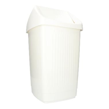 60085 Abfallbehälter 30 cm x 30 cm x 56 cm 25l weiss mit Schwingdeckel – Bild 1