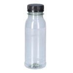 rPET Flasche 250ml mit Deckel, schwarz