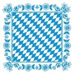 Mitteldecke Dunicel 84 cm x 84 cm Bayernraute