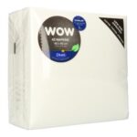 Serviette Dunilin 40 cm x 40 cm 1-lagig 1/4 Falz weiss