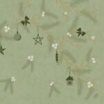 Serviette Bio Dunisoft 40 cm x 40 cm 1-lagig 1/4-Falz Noel Pistachio