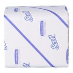Toilettenpapier recycelt 18,6 cm x 11,7 cm 2-lagig 220 Einzelblatt weiss Scott