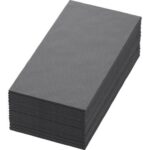 Serviette Bio Dunisoft 40 cm x 40 cm 1-lagig 1/8 Falz Granite Grey