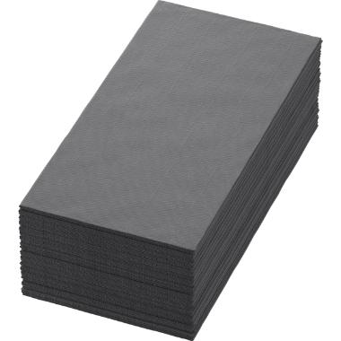 684371 Serviette Bio Dunisoft 40 cm x 40 cm 1-lagig 1/8 Falz Granite Grey – Bild 1
