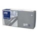 Serviette 33 cm x 33 cm 3-lagig 1/4 Falz grau Tork Advanced