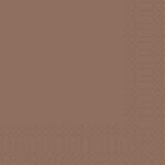 Serviette 33 cm x 33 cm 3-lagig 1/4 Falz chestnut