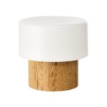 LED Leuchte 110 mm x Ø 110 mm Sister Bambus Weiss