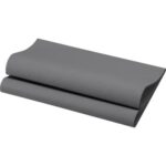 Serviette Bio Dunisoft 40 cm x 40 cm 1-lagig 1/4-Falz Granite Grey