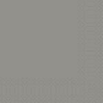 Serviette 33 cm x 33 cm 3-lagig 1/8 Falz Granite grey