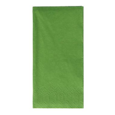 68968 Serviette 33 cm x 33 cm 3-lagig 1/8 Falz Leaf Green – Bild 1